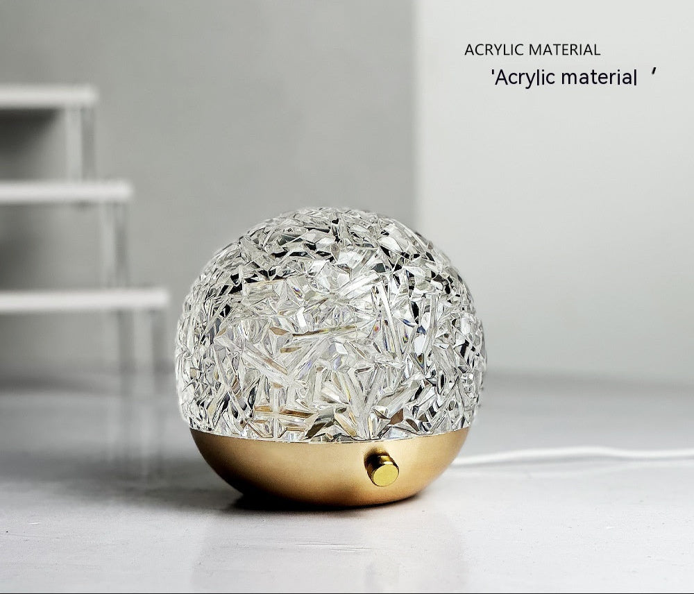 New Water Ripple Projector Night Light Crystal Mood Lamp Bedside Home Bedroom Decoration Aesthetic Christmas Gift Sunset Lights
