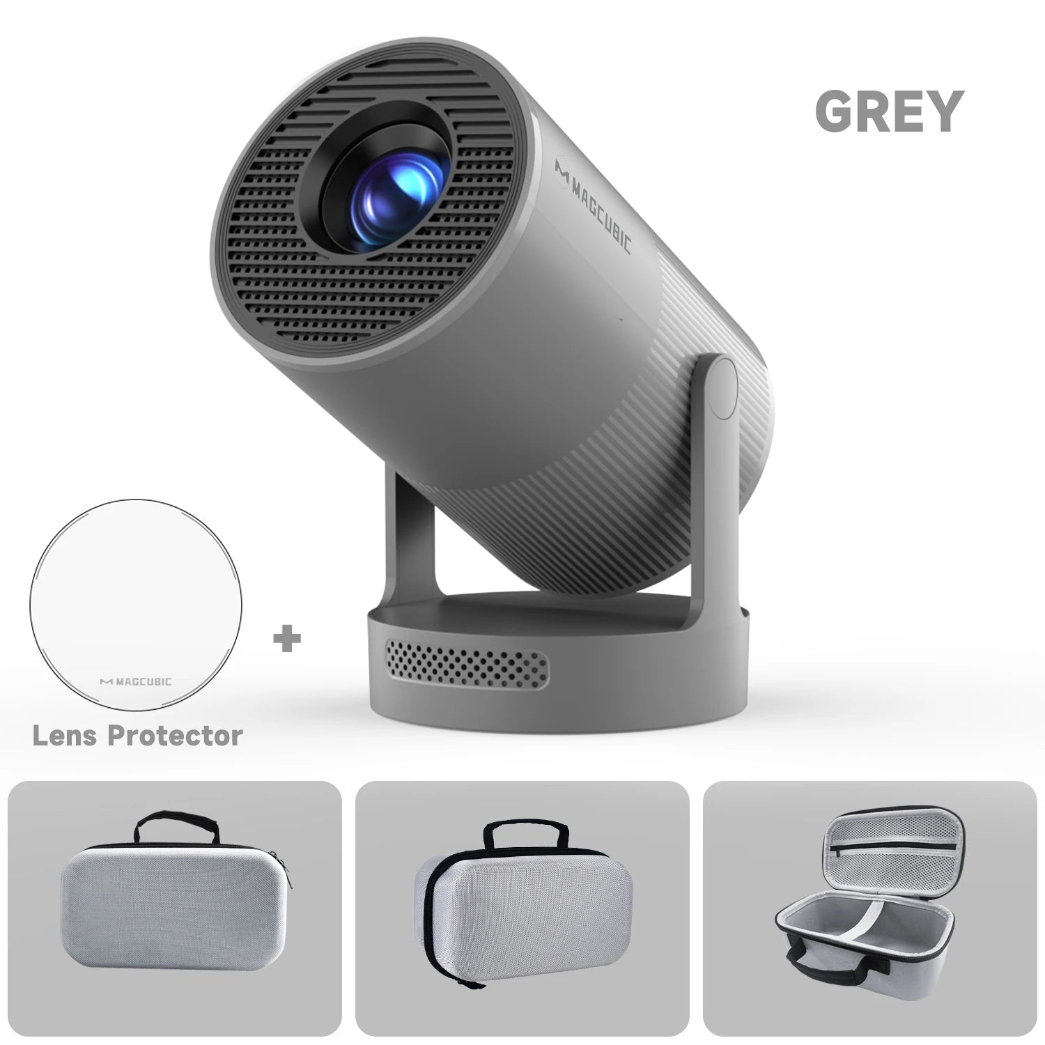 HY300 Ultra Portable Projector with Speaker Electronic Focus 4K 300ANSI Outdoor Movie Android11 BT5.4 Camping Projector